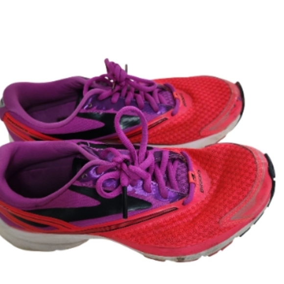 Brooks Launch 4 Neon Pink Purple Running Shoe Size 7.5 - Picture 2 of 10